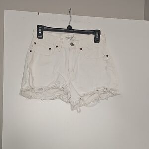 Abercrombie & Fitch Cream Jean Shorts